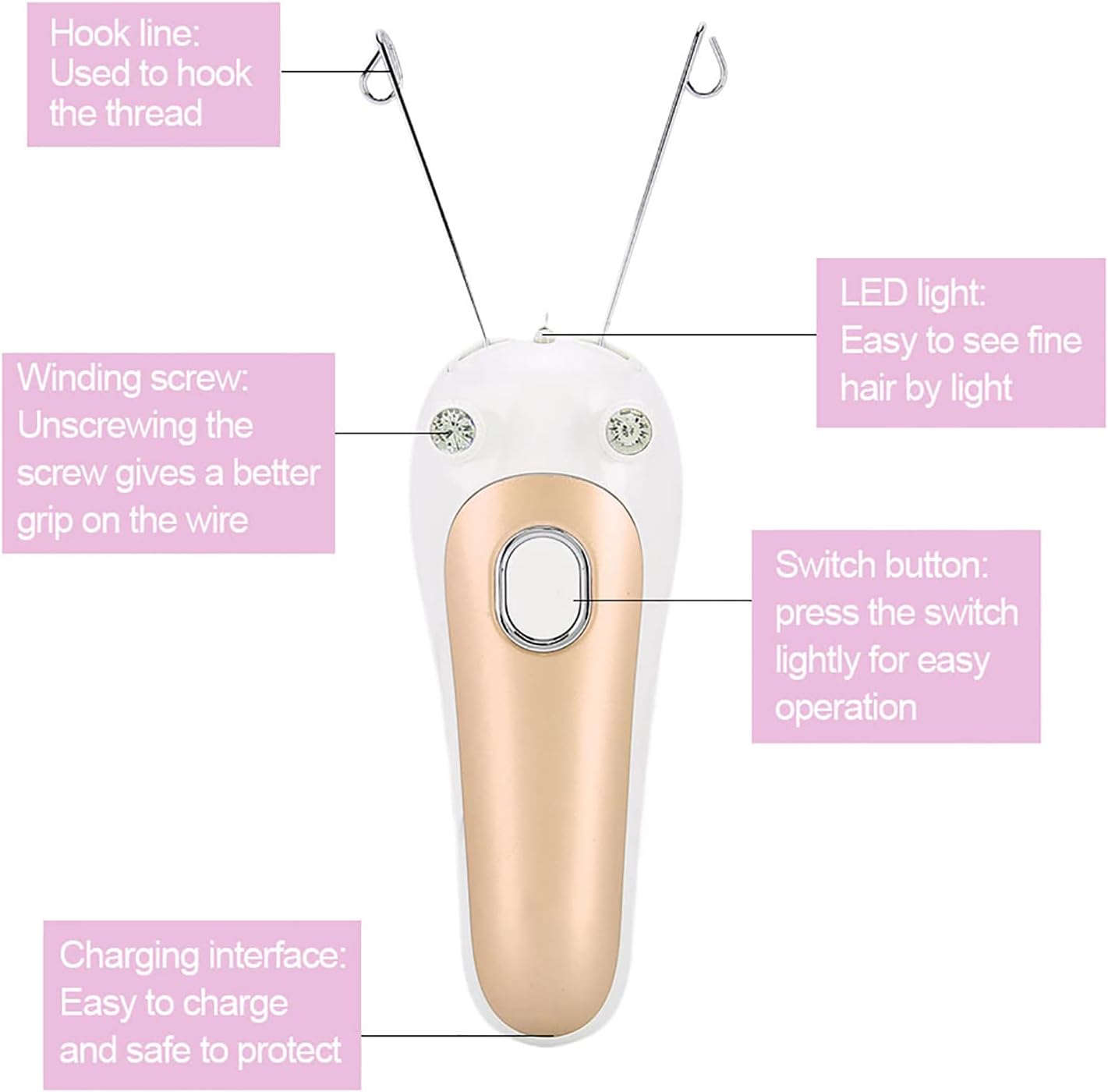 Electric Facial Threading Hair Remover
