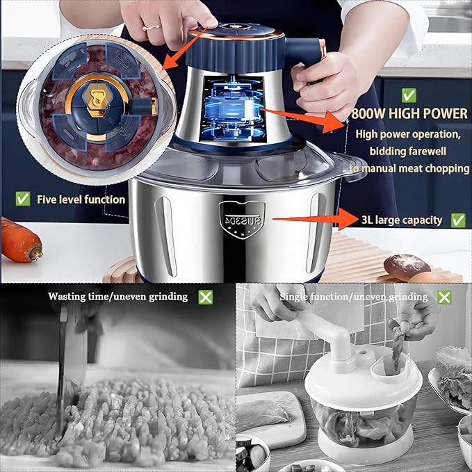 Premium Stainless Steel Food Chopper