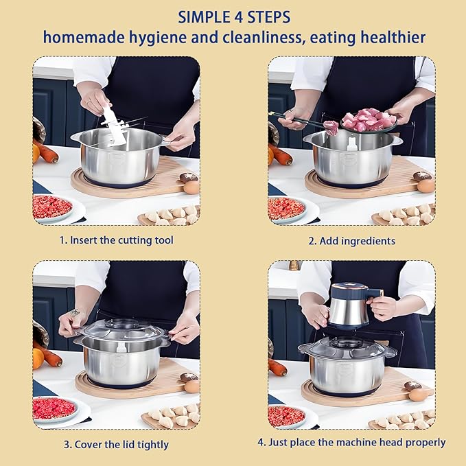 Premium Stainless Steel Food Chopper