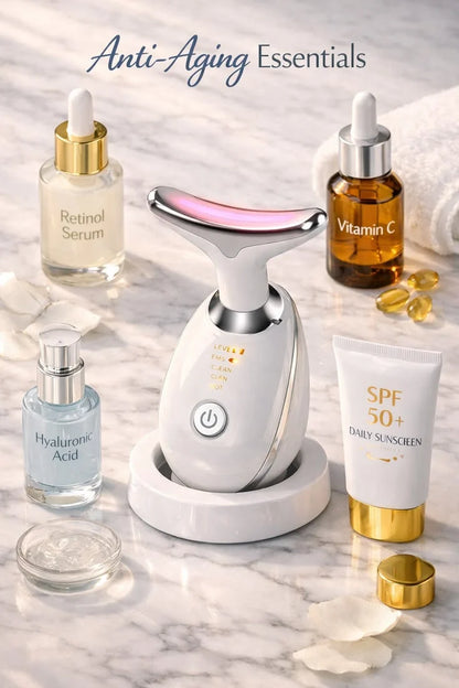 7-Mode Neck & Face Lifting Beauty Massager – Facial Tightening, Wrinkle Care & Skin Firming Device