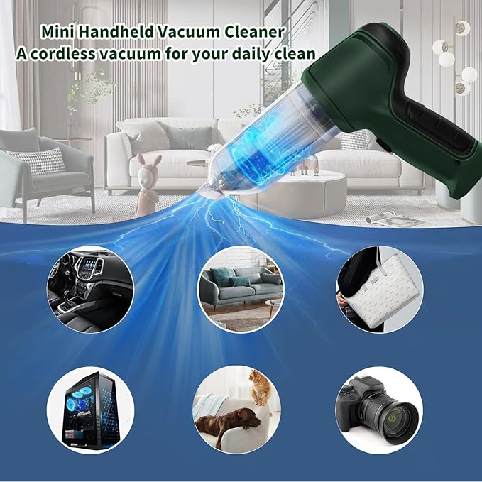 Handheld Mini Vacuum Cleaner – Portable Cordless Dust & Debris Cleaner